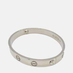 Pre Owned Cartier 18K White Gold Classic Love Bracelet
