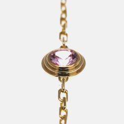 Pre Owned Cartier D'Amour 18K Rose Gold and Pink Sapphire Chain Bracelet