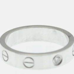 Pre Owned Cartier Love 18K White Gold, Diamond Ring EU 48