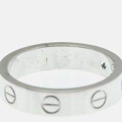 Pre Owned Cartier Love 18K White Gold, Diamond Ring EU 48
