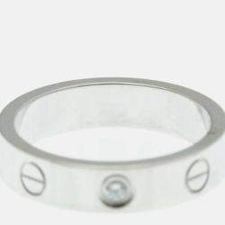 Pre Owned Cartier Love 18K White Gold, Diamond Ring EU 48