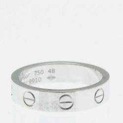 Pre Owned Cartier Love 18K White Gold, Diamond Ring EU 48
