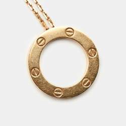 Pre Owned Cartier Love  18k Rose Gold Necklace