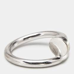 Pre Owned Cartier Juste Un Clou 18k White Gold Classic Model Ring Size 55