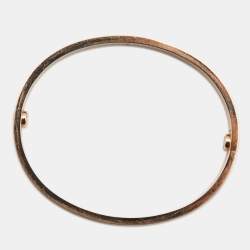 Pre Owned Cartier Love 18k Rose Gold Classic Model Bracelet 17