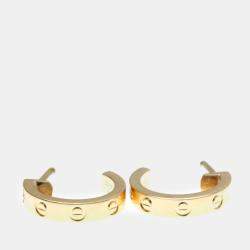 Pre Owned Cartier Baby Love 18K Pink Gold Earrings