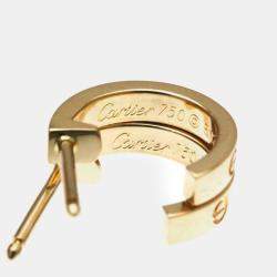Pre Owned Cartier Baby Love 18K Pink Gold Earrings