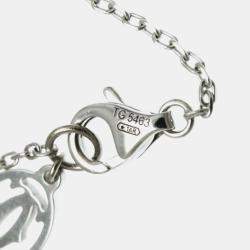Pre Owned Cartier D'Amour Heart 18K White Gold Diamond Necklace 