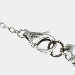 Pre Owned Cartier D'Amour Heart 18K White Gold Diamond Necklace 