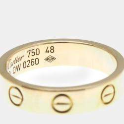 Pre Owned Cartier Love 18K Rose Gold Ring EU 48