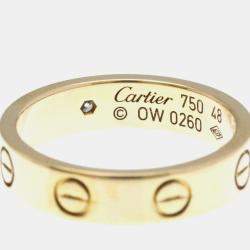 Pre Owned Cartier Love 18K Rose Gold Ring EU 48