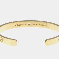 Pre Owned Cartier Love 18K Rose Gold Sapphire Bracelet