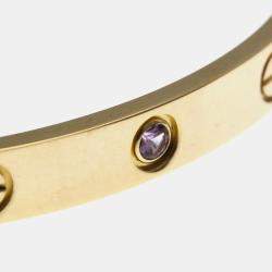Pre Owned Cartier Love 18K Rose Gold Sapphire Bracelet