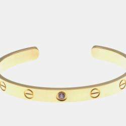 Pre Owned Cartier Love 18K Rose Gold Sapphire Bracelet