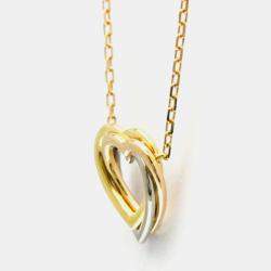 Pre Owned Cartier Trinity Heart 18K Yellow, Rose, White Gold Necklace