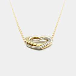 Pre Owned Cartier Trinity Heart 18K Yellow, Rose, White Gold Necklace