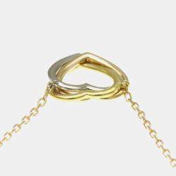 Pre Owned Cartier Trinity Heart 18K Yellow, Rose, White Gold Necklace