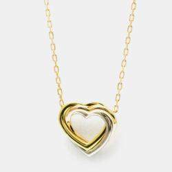 Pre Owned Cartier Trinity Heart 18K Yellow, Rose, White Gold Necklace