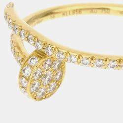 Pre Owned Cartier Juste Un Clou 18K Yellow Gold Diamond Ring EU 54