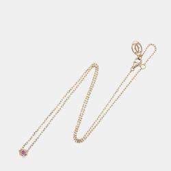 Pre Owned Cartier D'amour 18K Rose Gold and Pink Sapphire Pendant Necklace