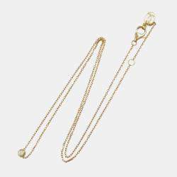 Pre Owned Cartier D'amour Diamond 18K Pink Gold Necklace