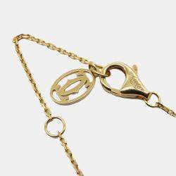 Pre Owned Cartier D'amour Diamond 18K Yellow Gold Necklace