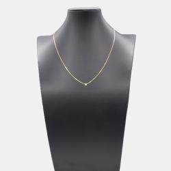 Pre Owned Cartier D'amour Diamond 18K Yellow Gold Necklace