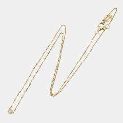 Pre Owned Cartier D'amour Diamond 18K Yellow Gold Necklace