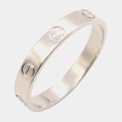 مملوكة مسبقًا Cartier Love 18K White Gold Band Ring EU 62