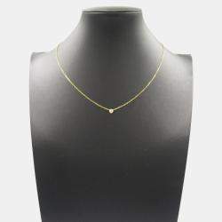Pre Owned Cartier D'amour 18K Yellow Gold and Diamond Pendant Necklace