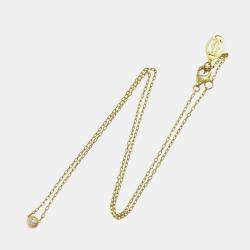 Pre Owned Cartier D'amour 18K Yellow Gold and Diamond Pendant Necklace