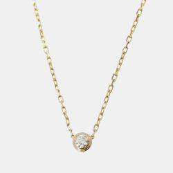 Pre Owned Cartier D'amour 18K Rose Gold Diamond Necklace