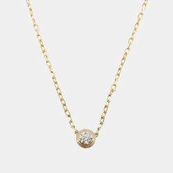 Pre Owned Cartier D'amour 18K Rose Gold Diamond Necklace