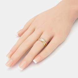 Pre Owned Cartier Trinity 18K Yellow, Rose, White Gold Band Ring EU 50