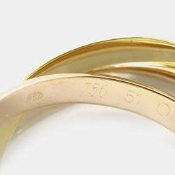 Pre Owned Cartier Trinity 18K Yellow, Rose, White Gold Band Ring EU 51
