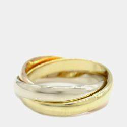 Pre Owned Cartier Trinity 18K Yellow, Rose, White Gold Band Ring EU 51