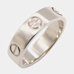 Pre Owned Cartier Love 18K White Gold Band Ring EU 53