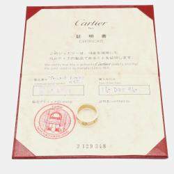 مملوكة مسبقًا خاتم كارتييه لوف ذهب أصفر عيار 18 مقاس 50