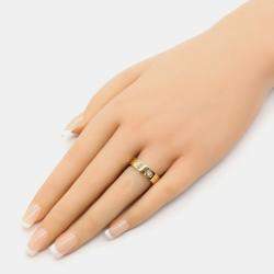 Pre Owned Cartier Love 18K Yellow Gold and Diamond Band Ring EU 50