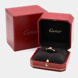Pre Owned Cartier Love 18K Yellow Gold and Diamond Band Ring EU 50