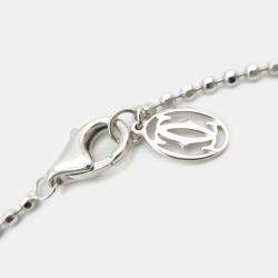 Pre Owned Cartier Galanterie de Cartier Black Lacquer Diamond Necklace 
