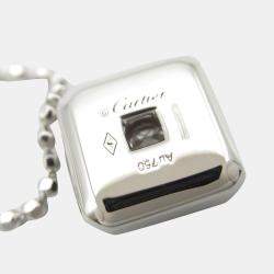 Pre Owned Cartier Galanterie de Cartier Black Lacquer Diamond Necklace 