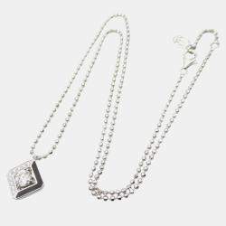 Pre Owned Cartier Galanterie de Cartier Black Lacquer Diamond Necklace 