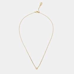 Pre Owned Cartier  d'Amour Diamond 18k Yellow Gold Small Model Necklace