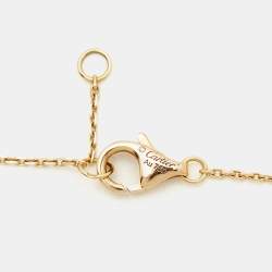 Pre Owned Cartier Amulette De Cartier Onyx Diamond 18k Rose Gold XS Model Bracelet