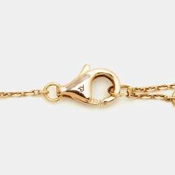 Pre Owned Cartier Amulette De Cartier Onyx Diamond 18k Rose Gold XS Model Bracelet