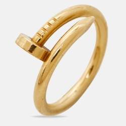 Pre Owned Cartier Juste Un Clou 18K Yellow Gold Ring Size 58