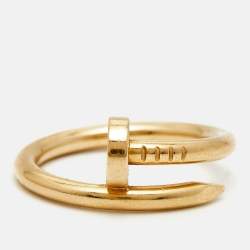 Pre Owned Cartier Juste Un Clou 18K Yellow Gold Ring Size 58