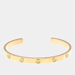 Pre Owned Cartier Love 18K Rose Gold Open Cuff Bracelet