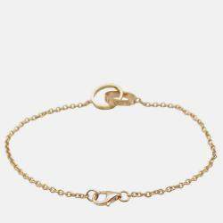 Pre Owned Cartier Love Interlocking 18K Rose Gold Bracelet